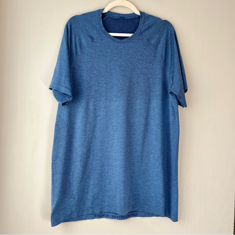 Lululemon Heather Blue Men's Performance Short Sleeve T-Shirt